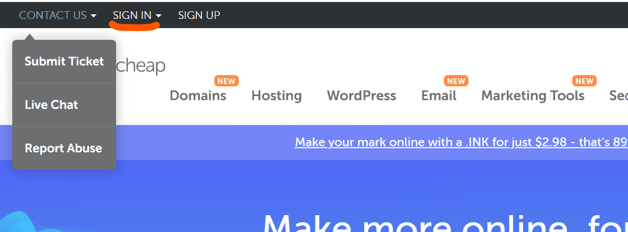 signin Namecheap