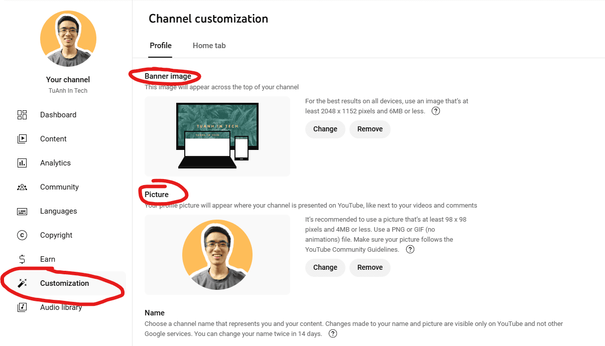 create youtube banner with canva