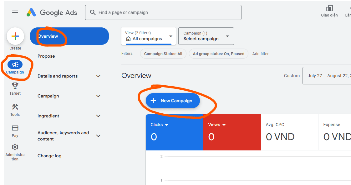 create a new campaign
