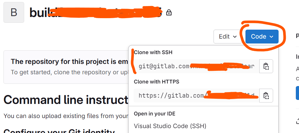 create a new Gitlab project