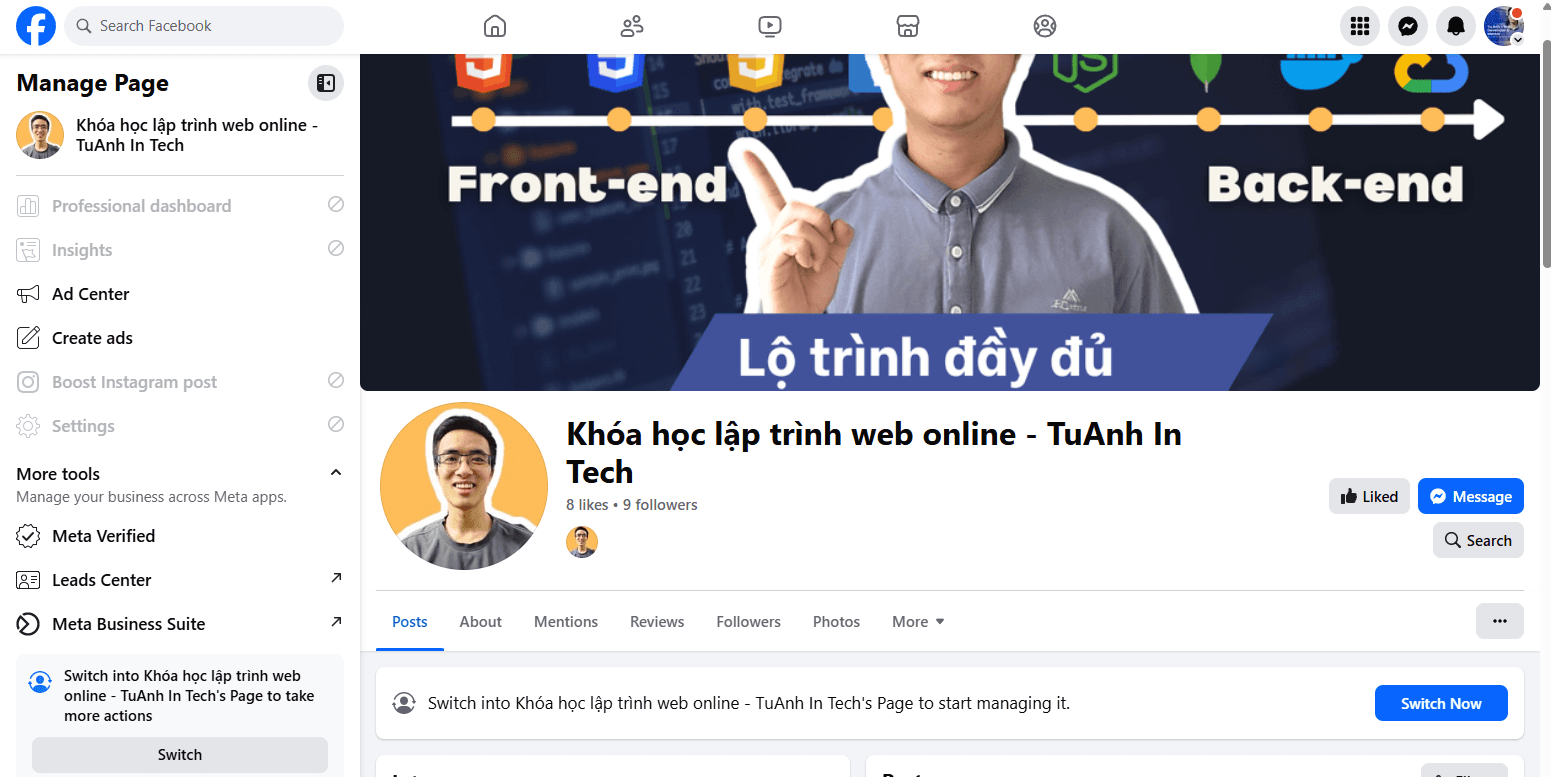 view facebook page - facebook ads