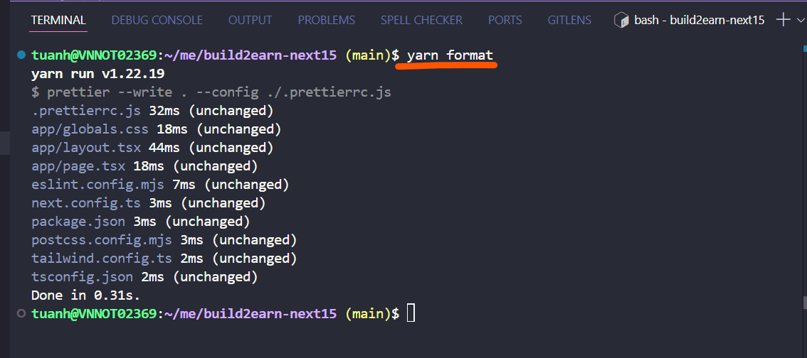 install prettier extension