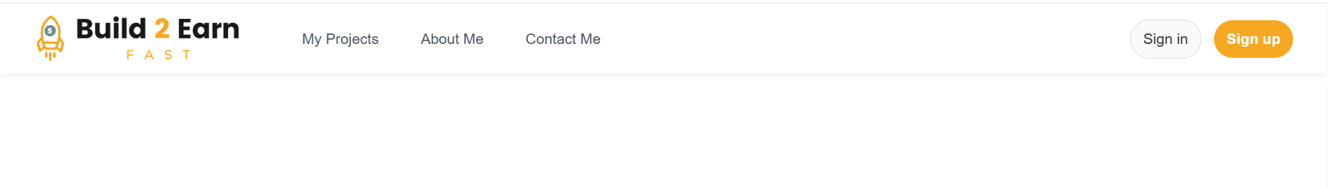 top bar with user not signin component preview