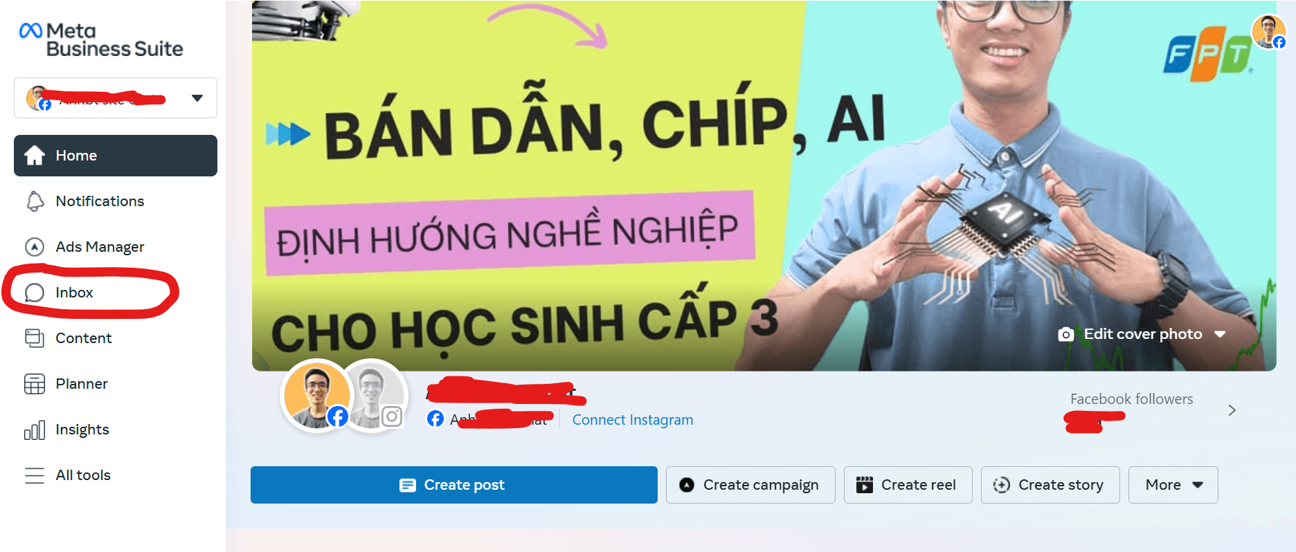 business suite facebook dashboard