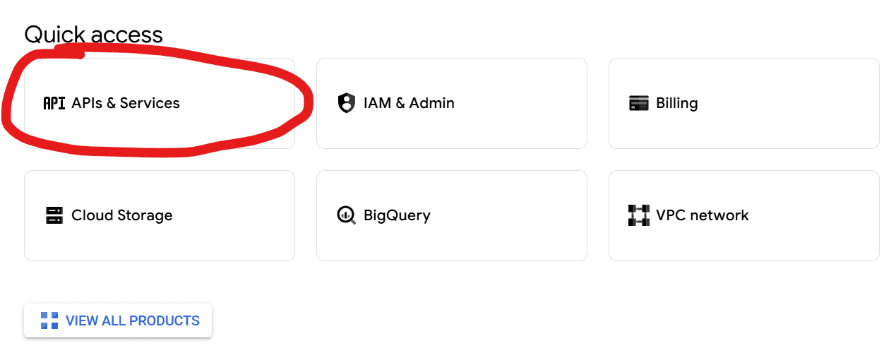 API services google console cloud