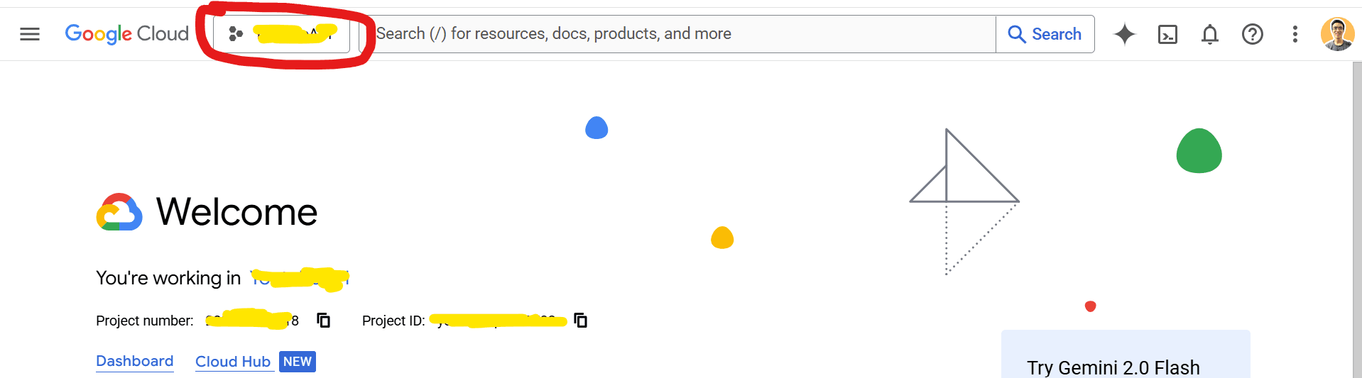 google console cloud dashboard